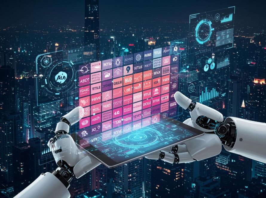 Create a featured image for a post about: AI Blog Title Generator