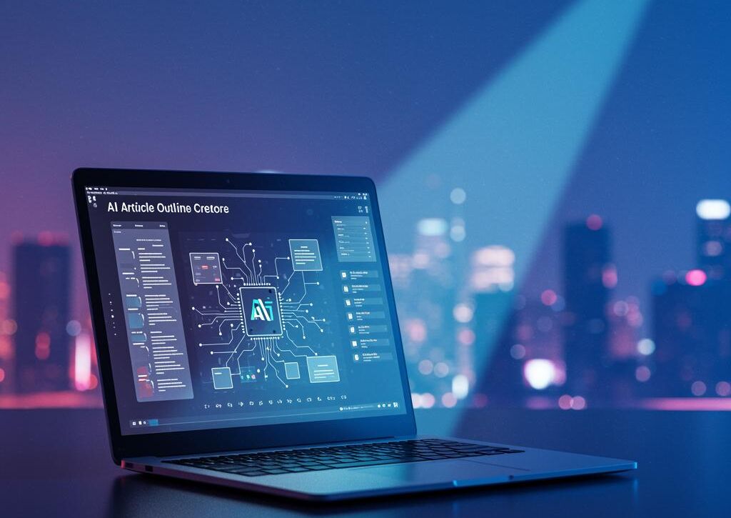 Create a featured image for a post about: AI Article Outline Creator