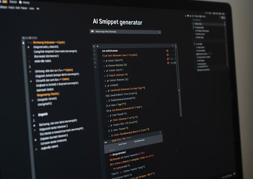 Create a featured image for a post about: AI Snippet Generator