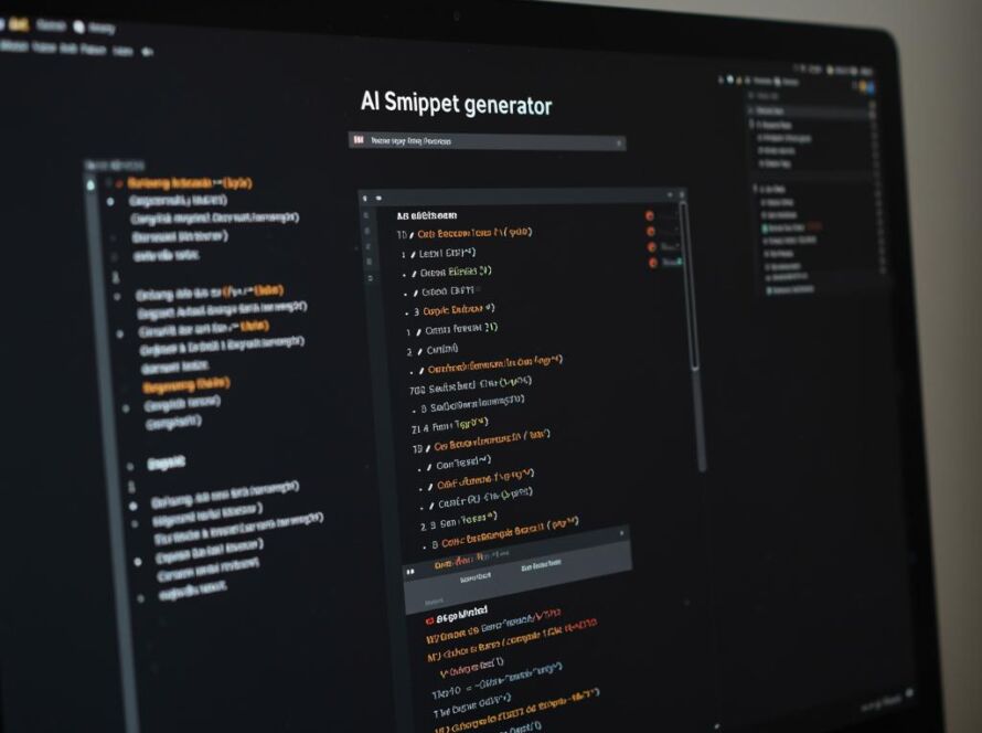 Create a featured image for a post about: AI Snippet Generator