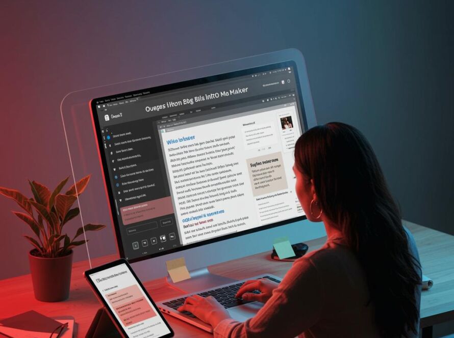 Create a featured image for a post about: AI Blog Intro Maker