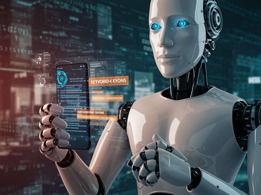 Create a featured image for a post about: AI Keyword-Rich Content Generator
