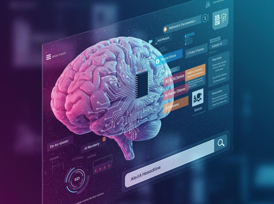 Create a featured image for a post about: AI PPC Headline Generator