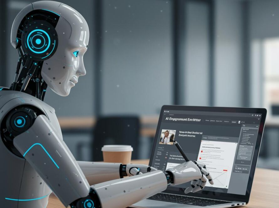 Create a featured image for a post about: AI Engagement Email Writer