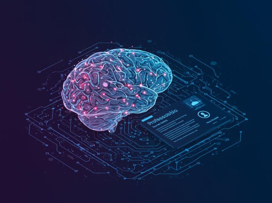 Create a featured image for a post about: AI Professional Bio Generator