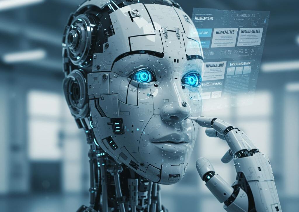 Create a featured image for a post about: AI Newsletter Headline Writer