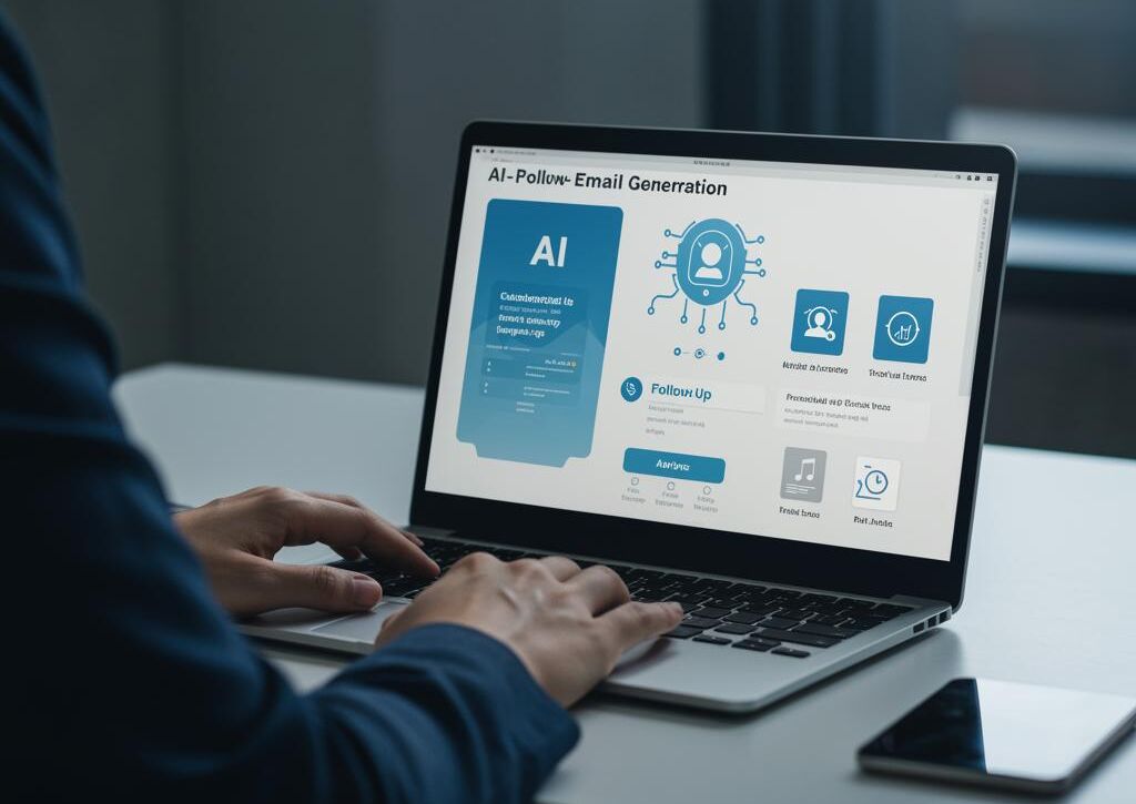 Create a featured image for a post about: AI Follow-Up Email Generator