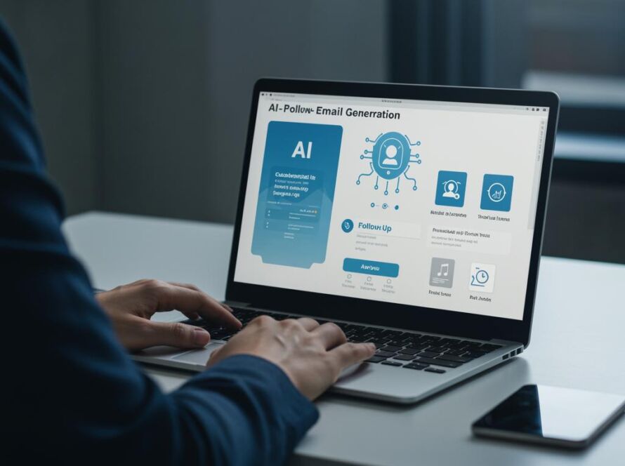 Create a featured image for a post about: AI Follow-Up Email Generator
