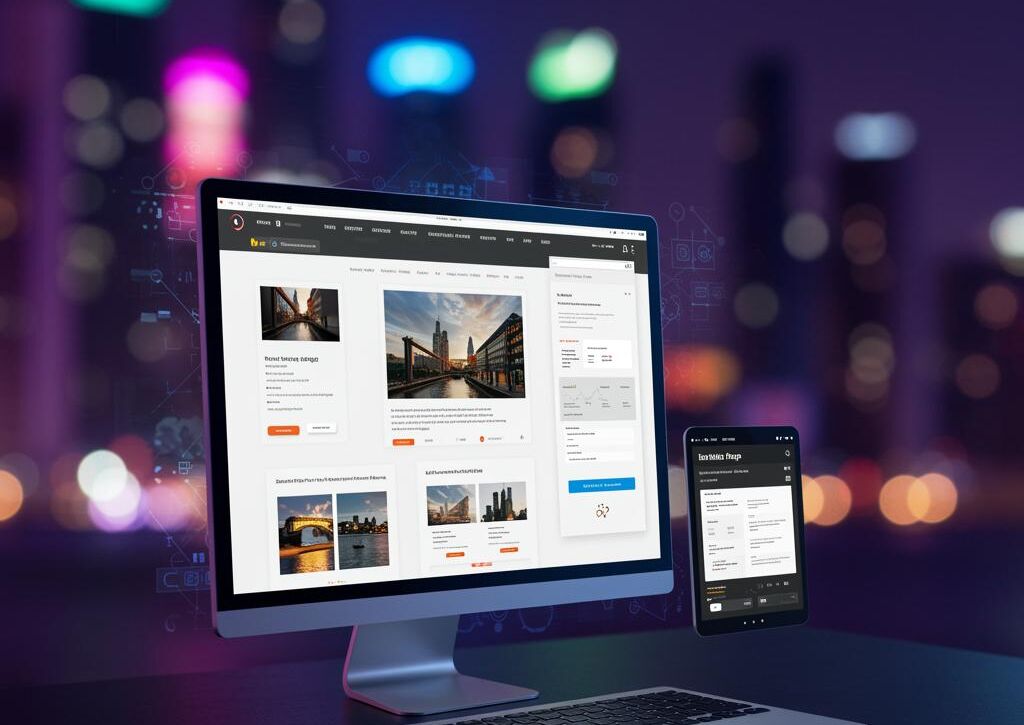 Create a featured image for a post about: AI Website Landing Page Generator