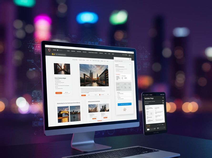 Create a featured image for a post about: AI Website Landing Page Generator