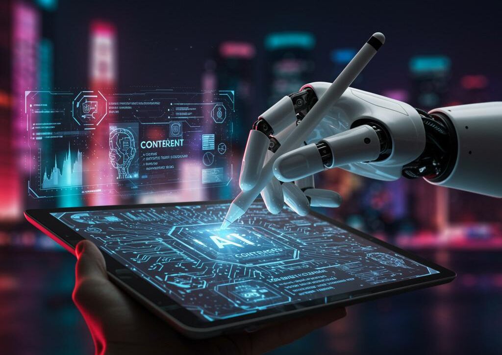 Create a featured image for a post about: AI Industry-Specific Blog Writer