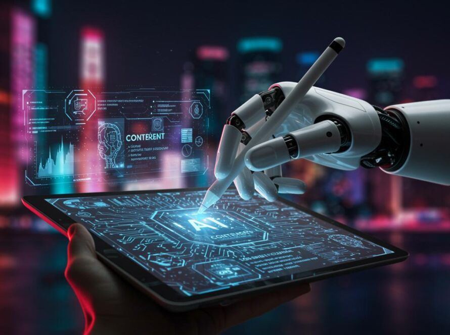Create a featured image for a post about: AI Industry-Specific Blog Writer