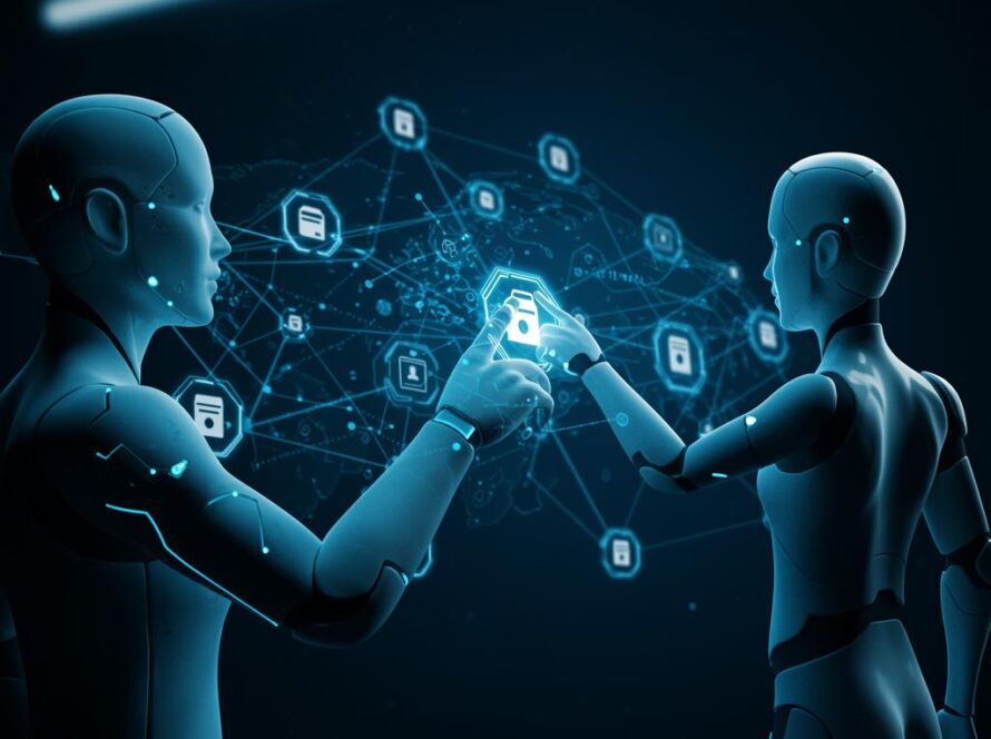 Create a featured image for a post about: AI Knowledge Base Writer