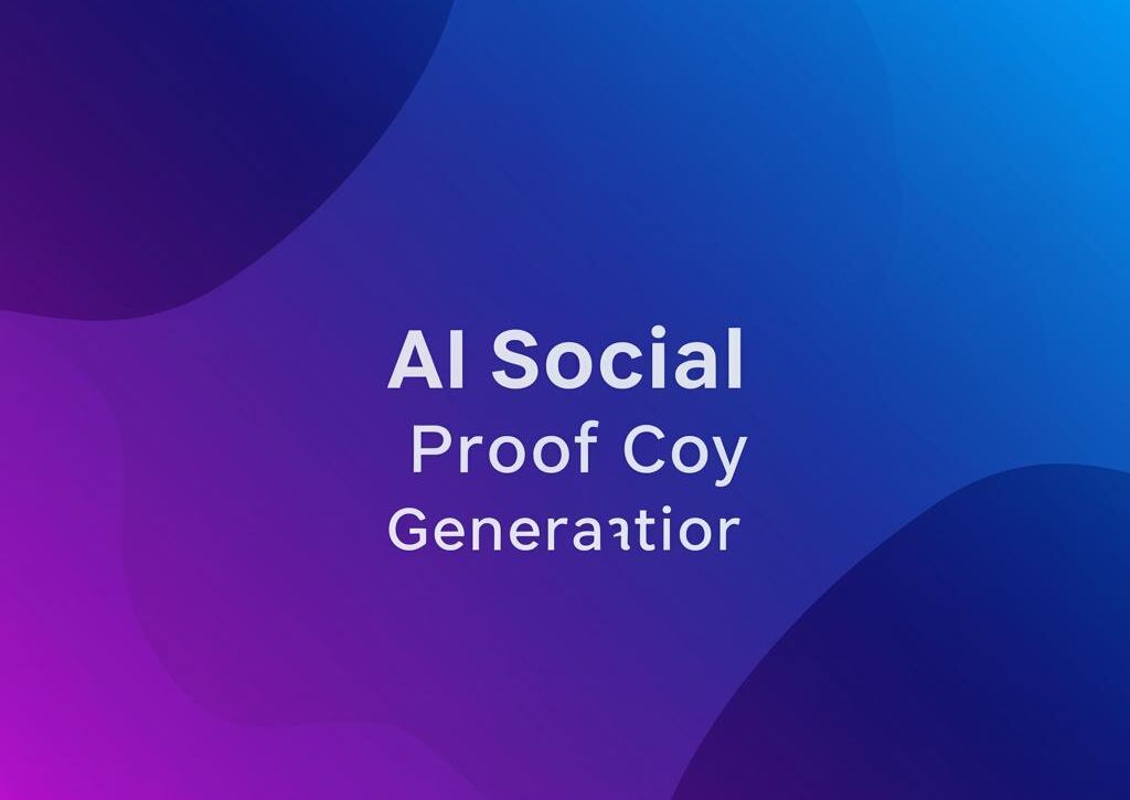 Create a featured image for a post about: AI Social Proof Copy Generator