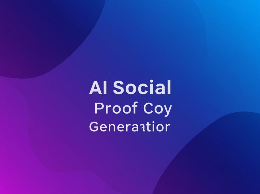 Create a featured image for a post about: AI Social Proof Copy Generator