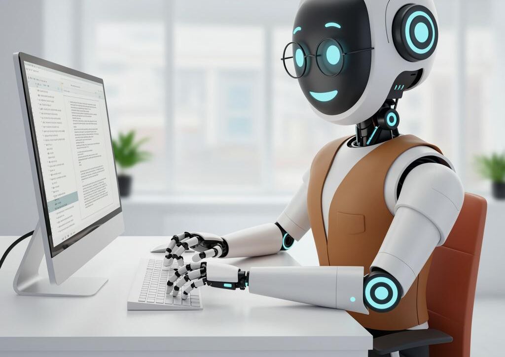 Create a featured image for a post about: AI Digital Agency Copywriter