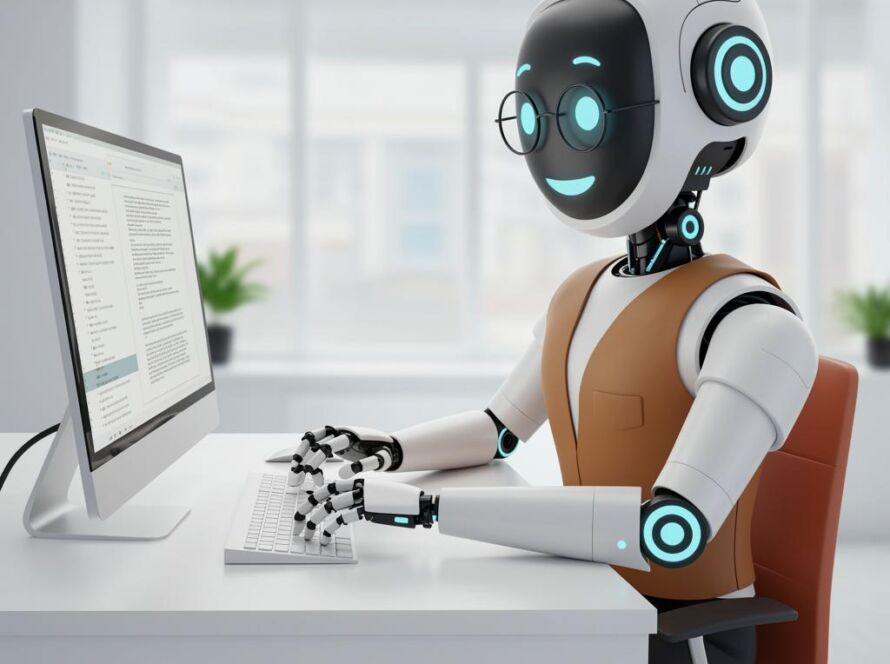 Create a featured image for a post about: AI Digital Agency Copywriter