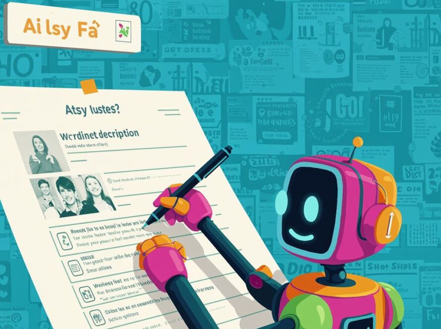 Create a featured image for a post about: AI Etsy Listing Writer