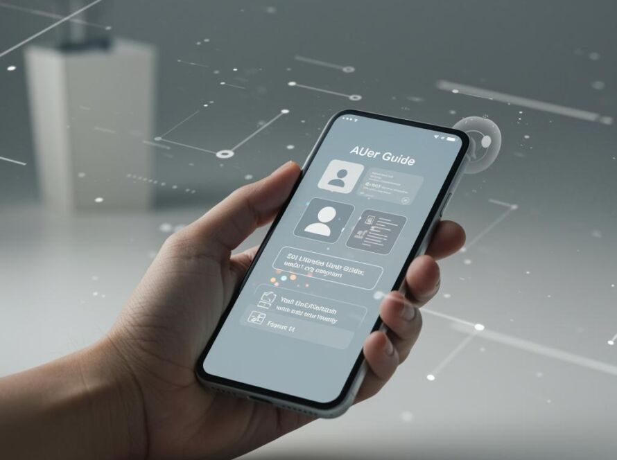 Create a featured image for a post about: AI User Guide Generator