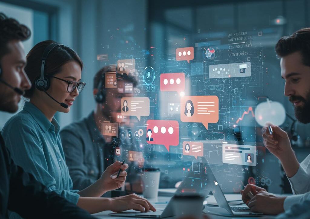 Create a featured image for a post about: AI Help Desk Content Generator