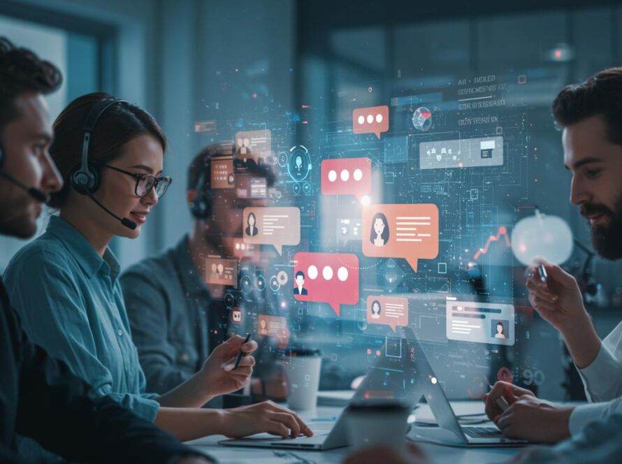 Create a featured image for a post about: AI Help Desk Content Generator