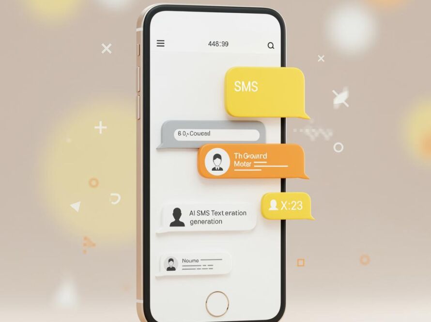 Create a featured image for a post about: AI SMS Marketing Text Generator