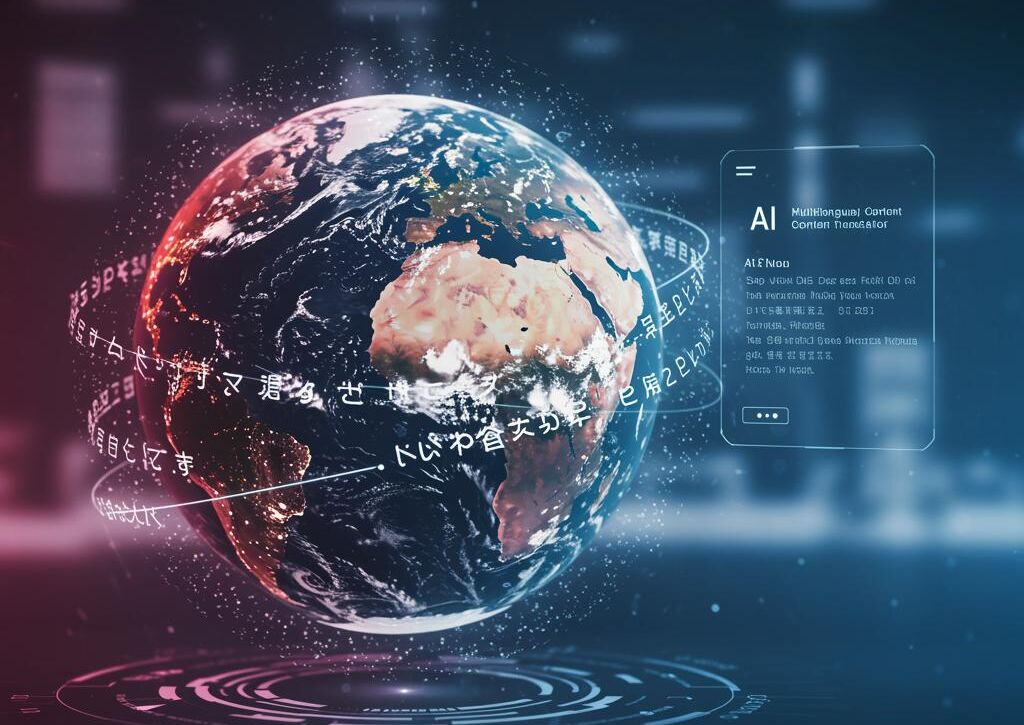 Create a featured image for a post about: AI Multilingual Content Translator
