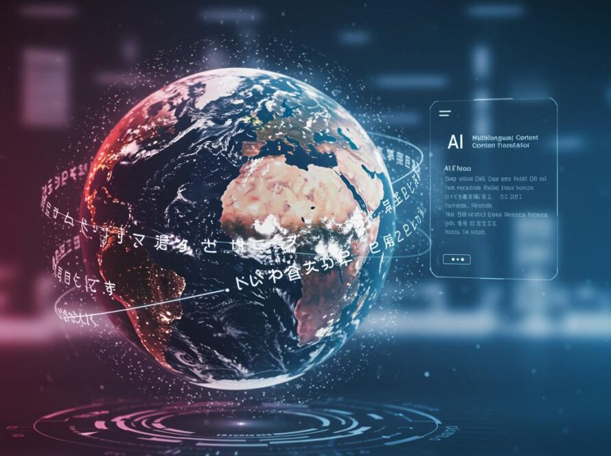 Create a featured image for a post about: AI Multilingual Content Translator