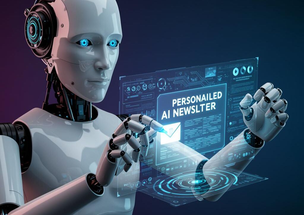 Create a featured image for a post about: AI Personalized AI Newsletter Generator