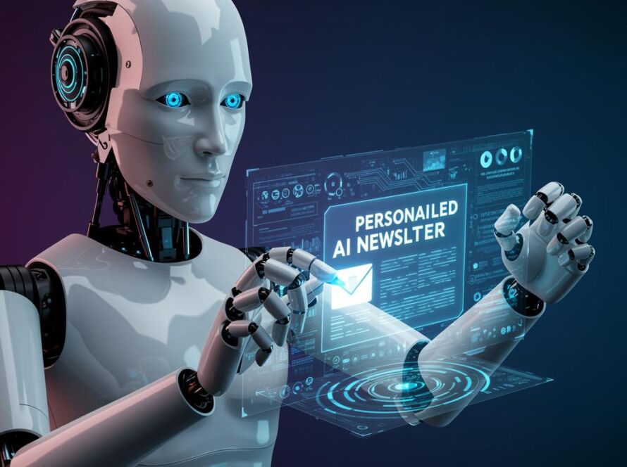 Create a featured image for a post about: AI Personalized AI Newsletter Generator