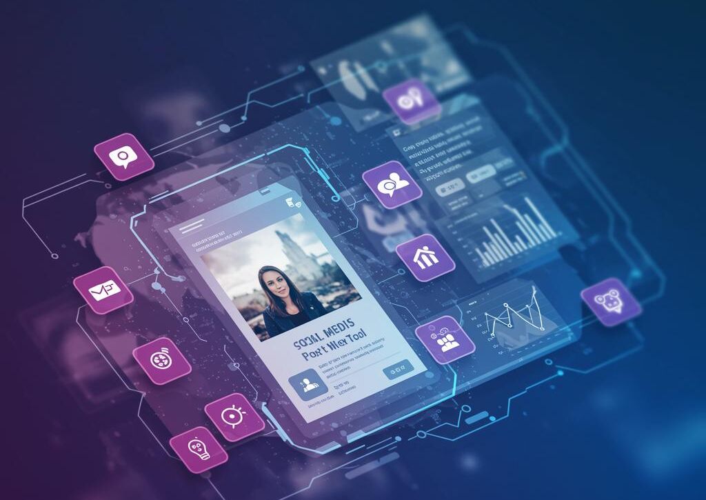 Create a featured image for a post about: AI Automated Social Media Post Writer