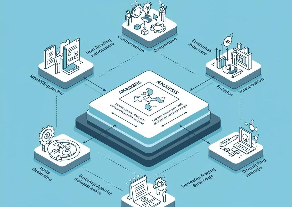 Create a featured image for a post about: Competitive analysis framework