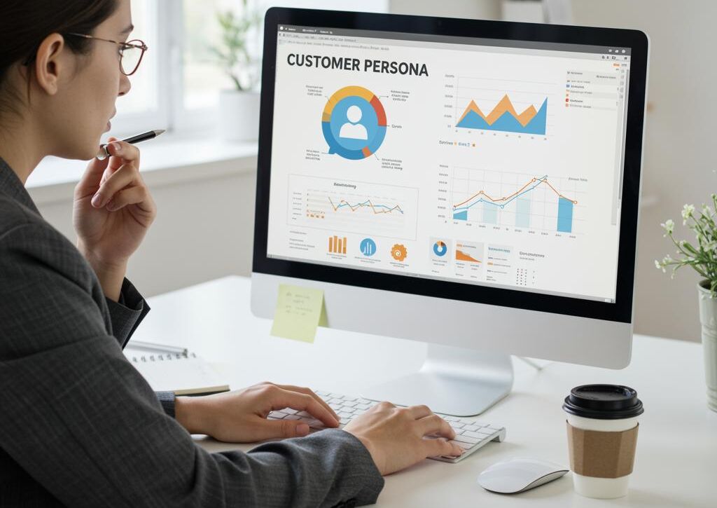 Create a featured image for a post about: Customer persona development
