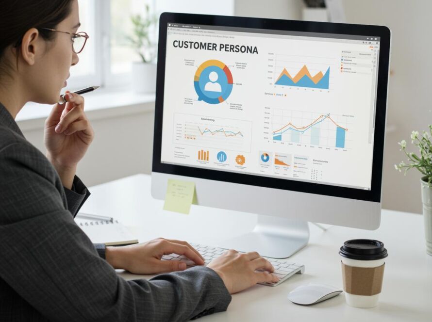 Create a featured image for a post about: Customer persona development