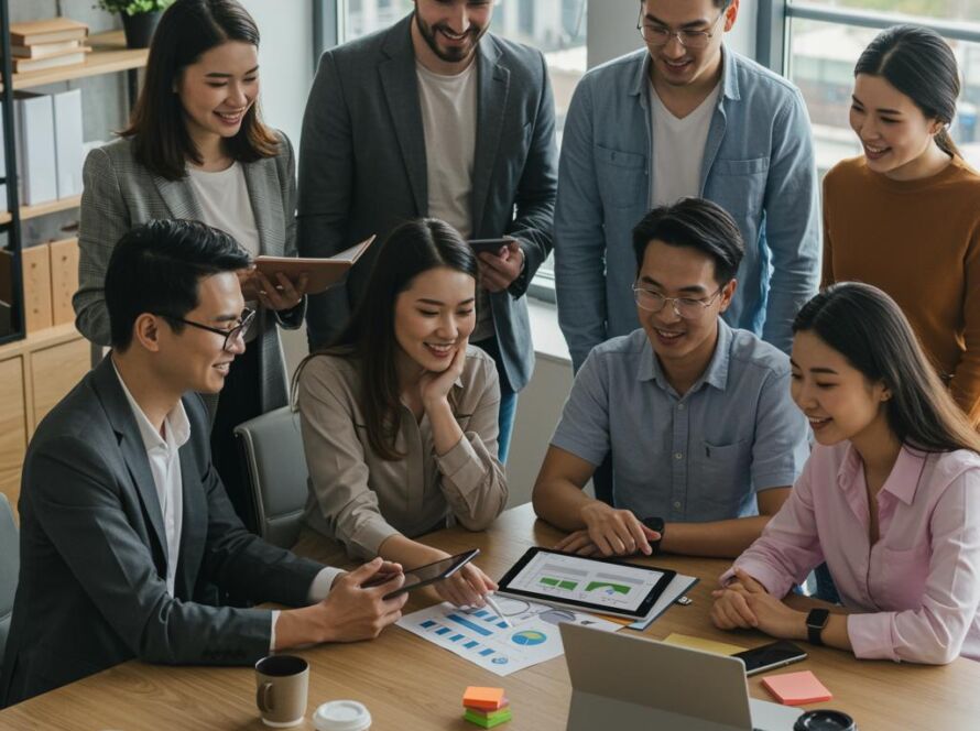 Create a featured image for a post about: Employee onboarding process