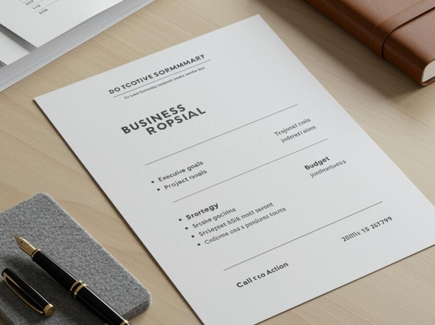 Create a featured image for a post about: Business proposal template