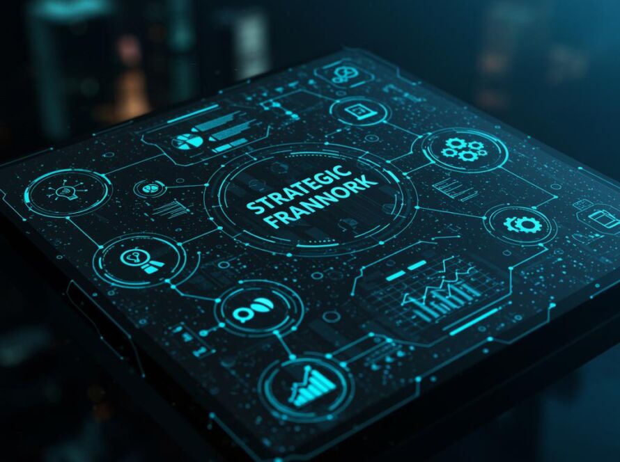 Create a featured image for a post about: Strategic planning framework