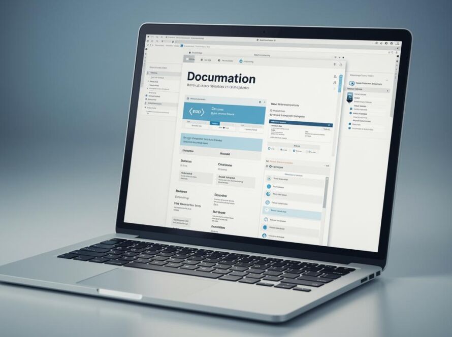 Create a featured image for a post about: Software documentation template