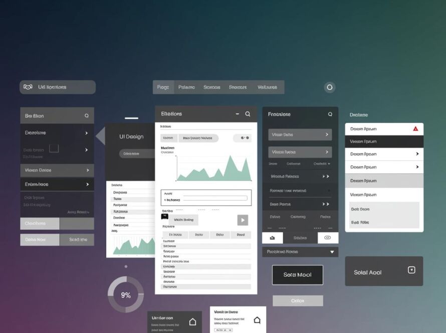 Create a featured image for a post about: User interface design principles
