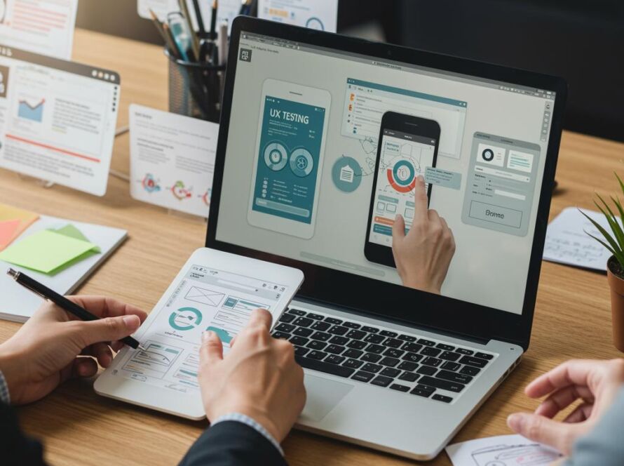 Create a featured image for a post about: User experience testing protocol
