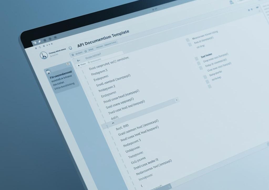 Create a featured image for a post about: API documentation template