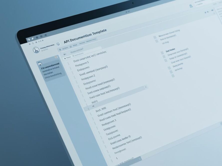 Create a featured image for a post about: API documentation template