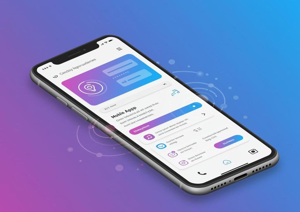 Create a featured image for a post about: Mobile app design guidelines