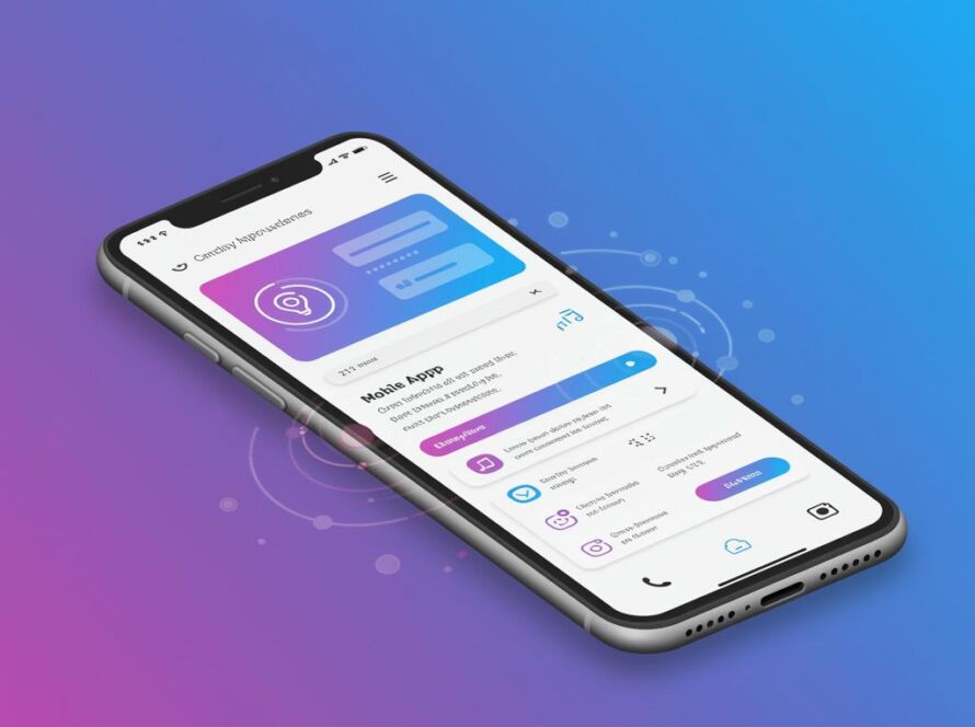 Create a featured image for a post about: Mobile app design guidelines
