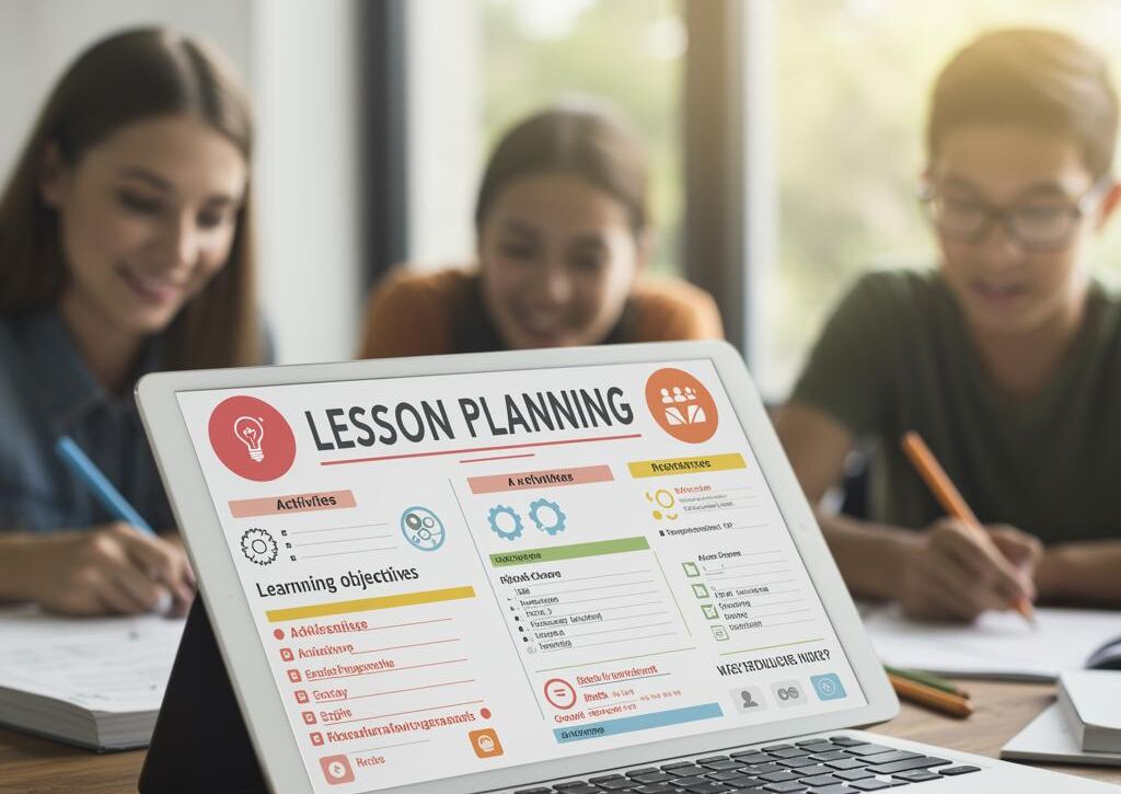 Create a featured image for a post about: Lesson plan template