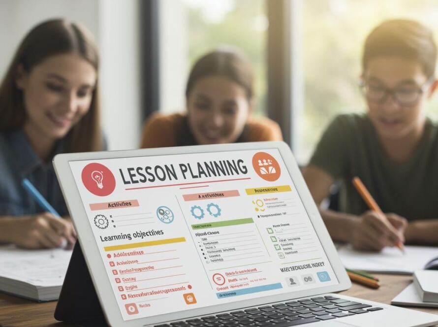 Create a featured image for a post about: Lesson plan template