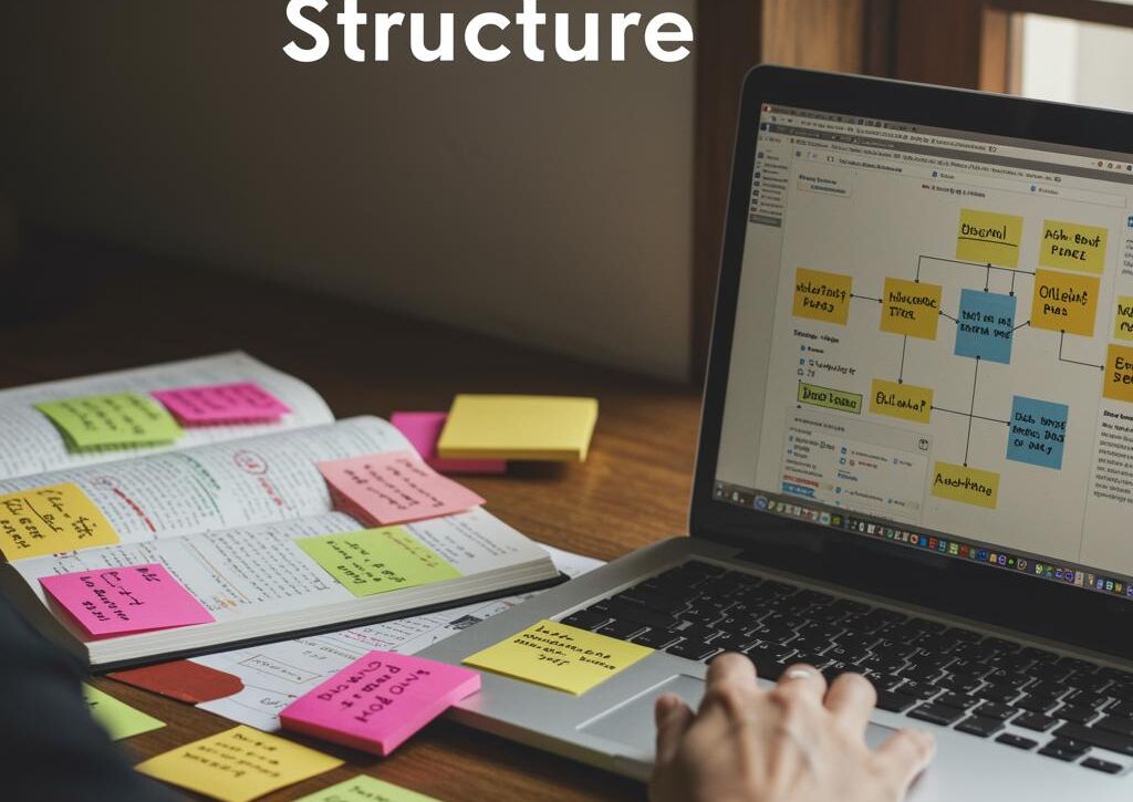Create a featured image for a post about: Study guide structure