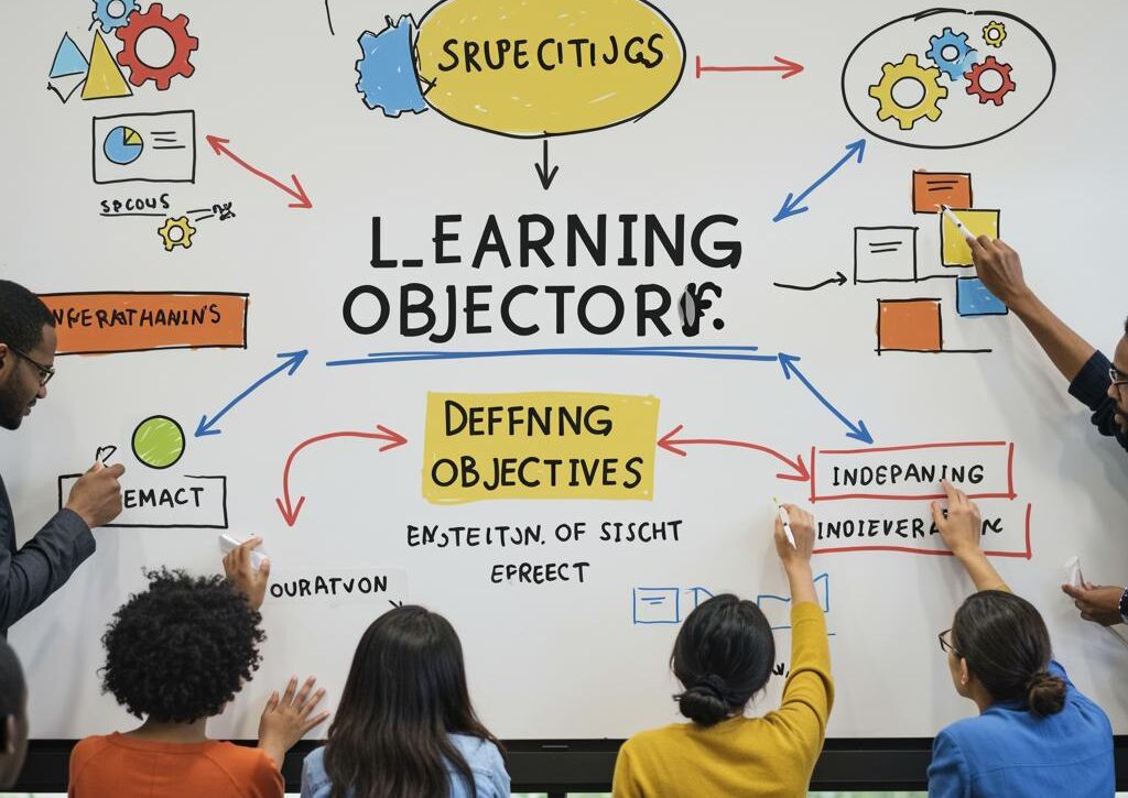 Create a featured image for a post about: Learning objective framework
