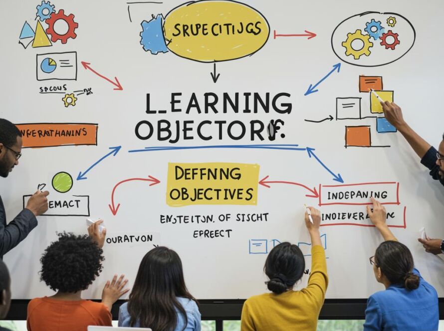 Create a featured image for a post about: Learning objective framework