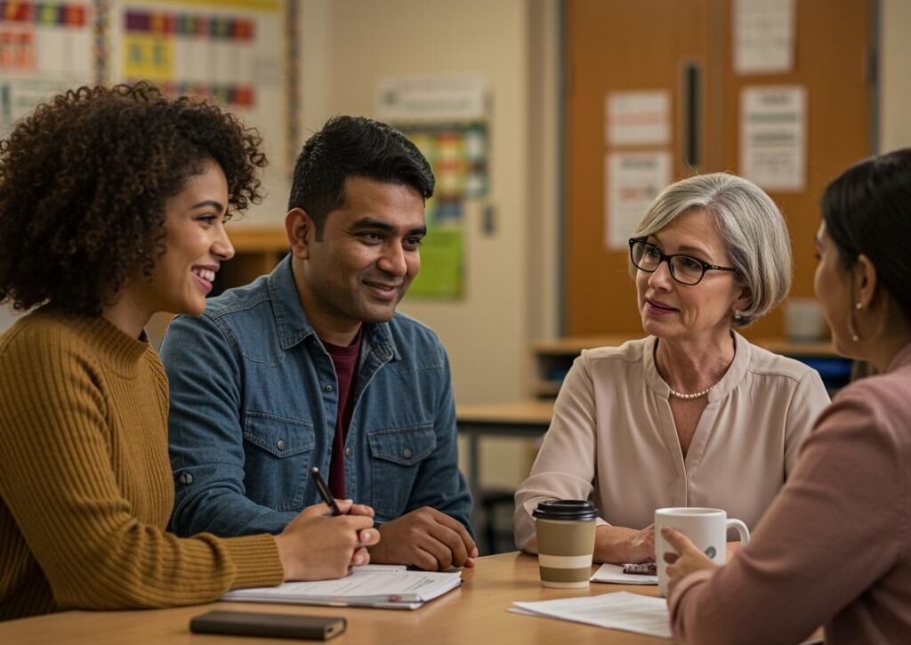 Create a featured image for a post about: Parent-teacher conference guide